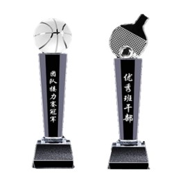Personalized Customized Sports Trophy Crystal Award With Resin Base