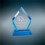 6" Prismatic Frosted Base Diamond Award with Logo