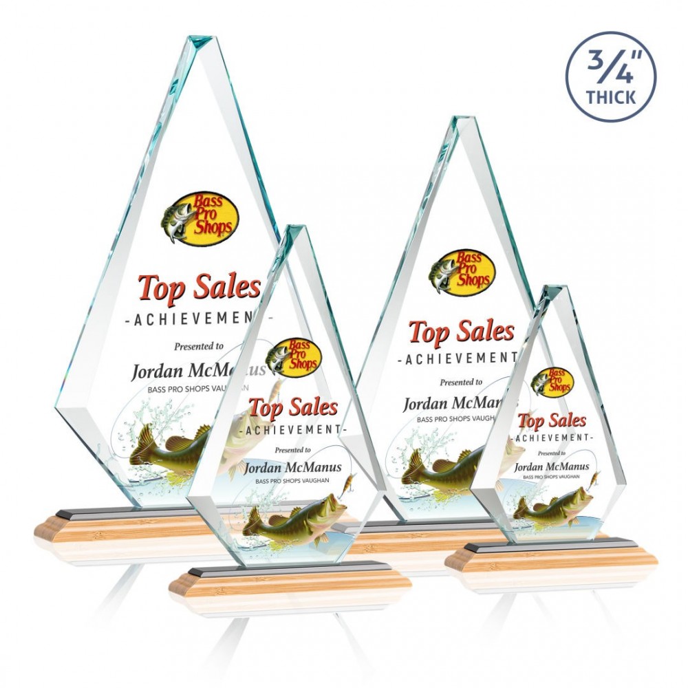 Personalized Windsor VividPrint Award - Bamboo/Black