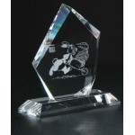 7" Elite Crystal Award with Logo