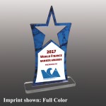 Promotional Large Hollow Star Top Full Color Acrylic Award