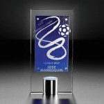 Promotional Mondrian Award - Cobalt 10"