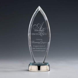 Logo Branded Centaur Award - Starfire/Nickel 11"  Logo Branded Centaur Award - Starfire/Nickel 11"