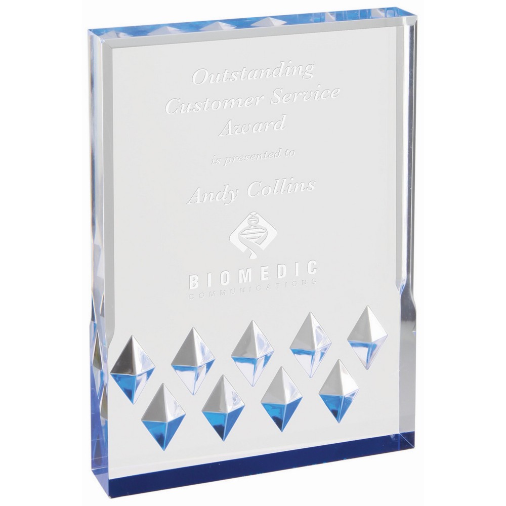 5" x 7" Blue Diamond Mirage Acrylic Custom Etched