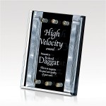Custom Black Plaque Deco Stripe - 8x10