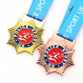 2 1/2 " Custom Die Cast Zinc Alloy Medallion W/Color with Logo