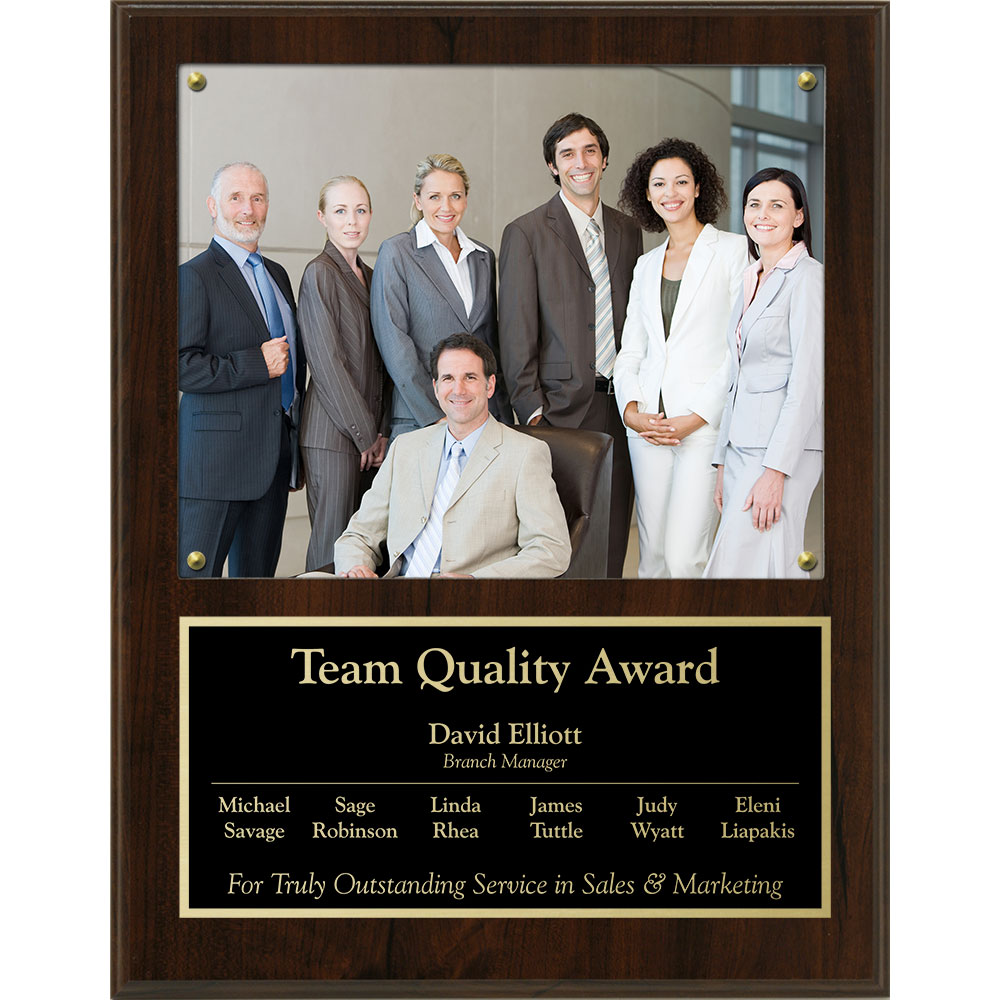 Picture Plaque Walnut Finish 15" with Logo Picture Plaque Walnut Finish 15" with Logo