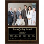 Picture Plaque Walnut Finish 15" with Logo