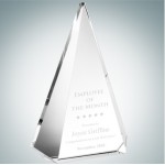 Majestic Triangle Optical Crystal Award Plaque (Small) Laser-etched