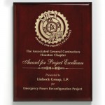 Aberdeen Rosewood Laser Plaque 12" x 15" with Logo