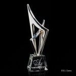 Customized Traverse Award - Silver/Optical 13"