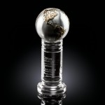 Continental Globe - Cast Metal/Optical 10" with Logo