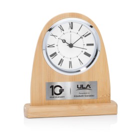 Eastford Clock - Bamboo 6" with Logo  Eastford Clock - Bamboo 6" with Logo
