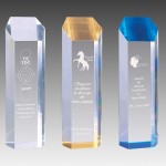 Logo Branded 3" x 10" Clear Tower Acrylic