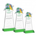 EdgeCraft Tapered Award on Mitered - Green (via Air) with Logo
