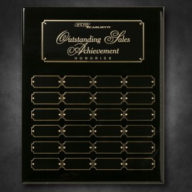 Black Piano Finish Perpetual Plaque 12" x 15" with Logo  Black Piano Finish Perpetual Plaque 12" x 15" with Logo
