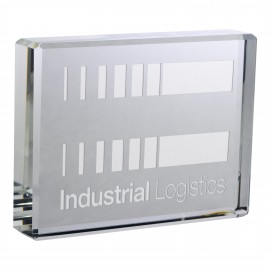 Promotional 4" Clear Crystal Desktop Award