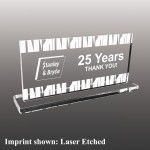 Custom Small Horizontal Rectangle Shaped Etched Acrylic Award