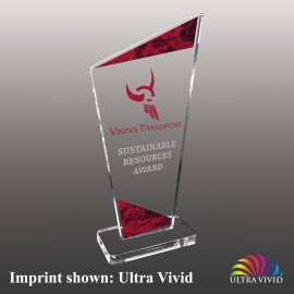 Large Angled Top Ultra Vivid Acrylic Award with Logo