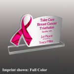 Customized Large Awareness Ribbon Full Color Acrylic Award