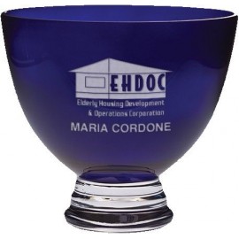 Personalized 9"D Westgate Cobaltino Blue Vase