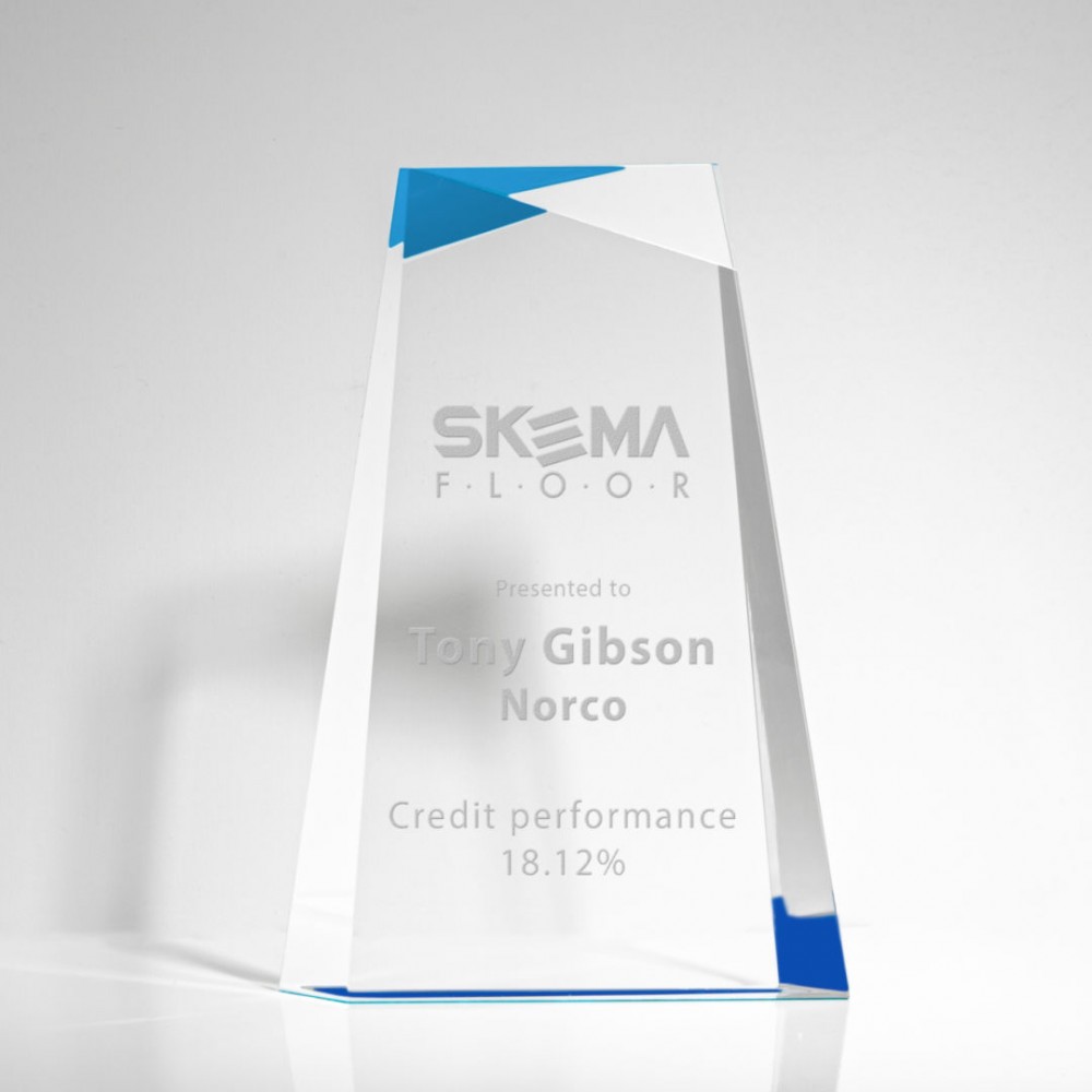 Promotional Blue Topaz Award - Acrylic 8" Promotional Blue Topaz Award - Acrylic 8"