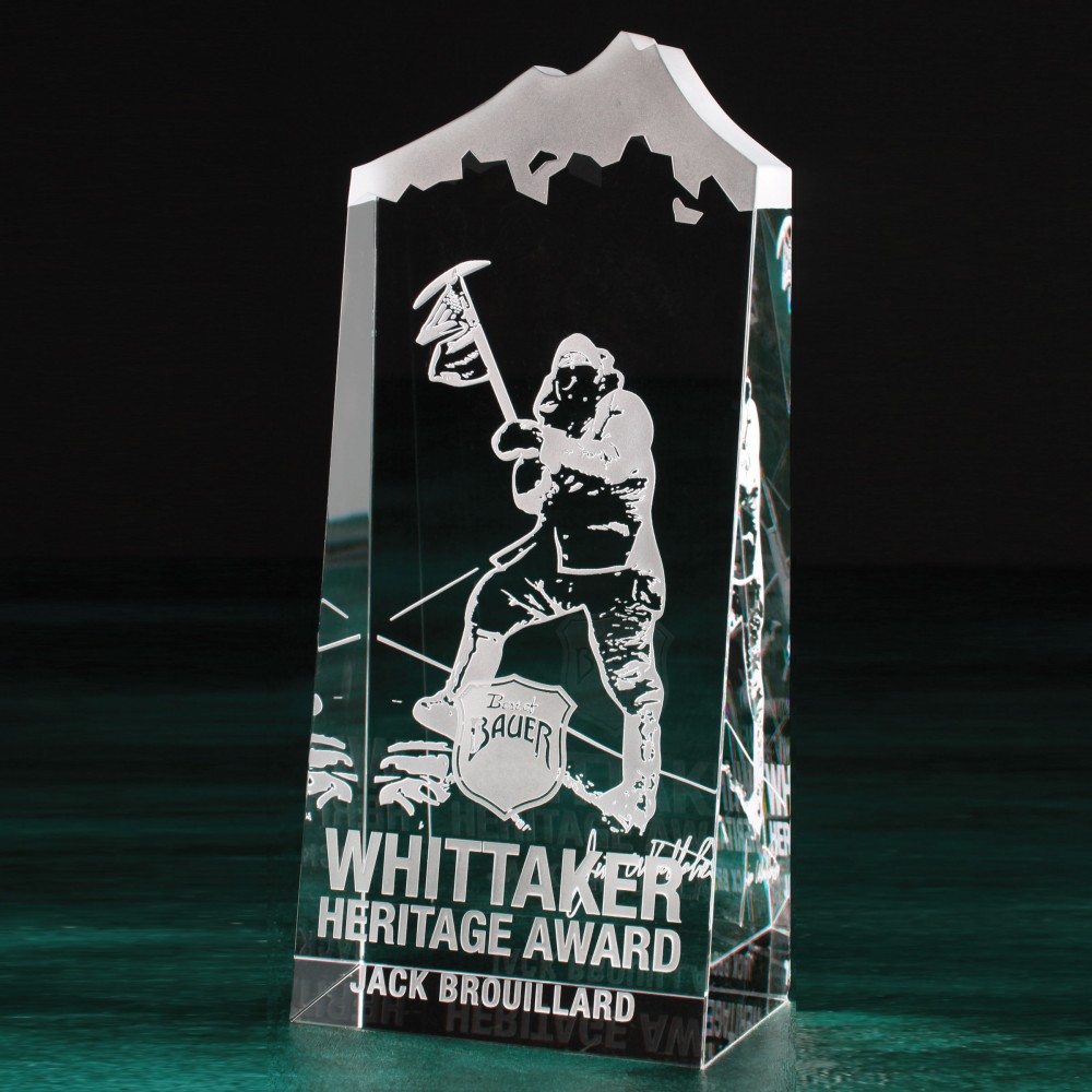 7" Mountain Summit Crystal Award Laser-etched 7" Mountain Summit Crystal Award Laser-etched