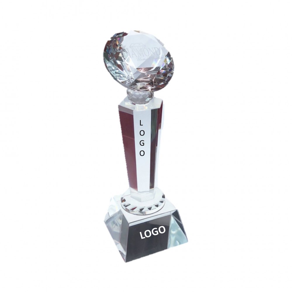 Customized Crystal Award Diamond Trophy With Base Customized Crystal Award Diamond Trophy With Base