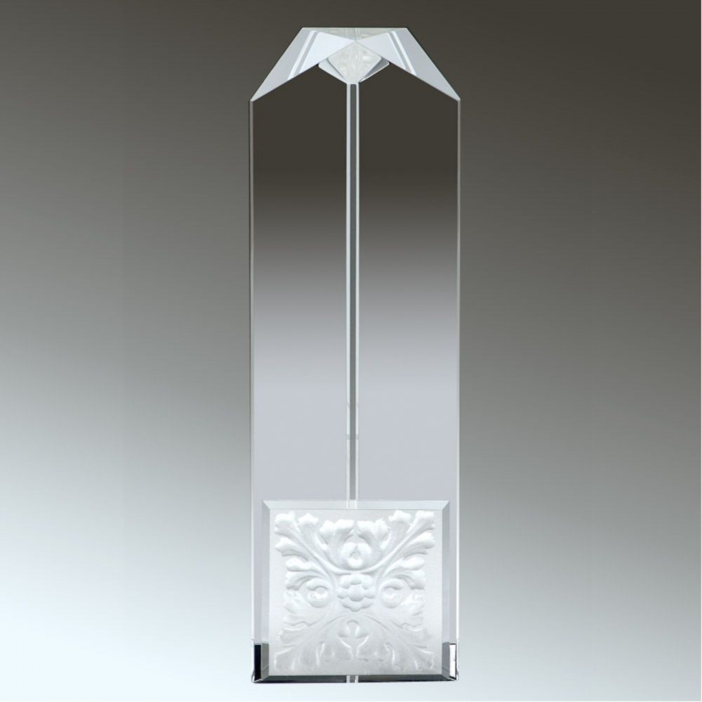 Crystal Glass Window of Opportunity Award with Logo
