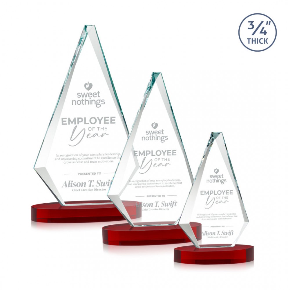 Custom Windsor Award on Alberton Base - Red Custom Windsor Award on Alberton Base - Red