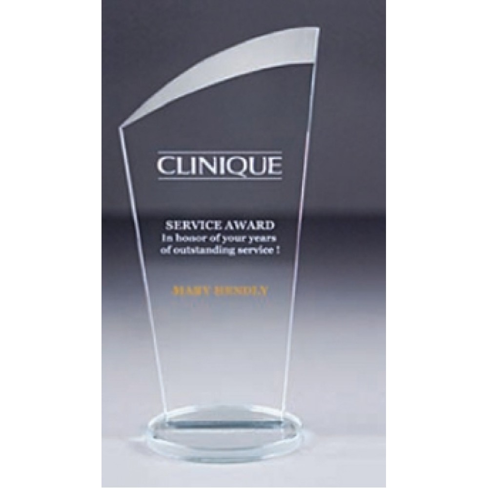 10" Kenwood Crystal Impression Award with Logo