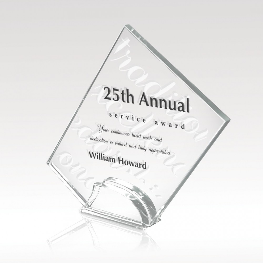 Customized Jade Glass Award - Vela