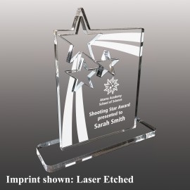 Custom Large Triple Hollow Star Etched Acrylic Award  Custom Large Triple Hollow Star Etched Acrylic Award