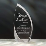 Zephyr Award - Acrylic/Satin Nickel 8" with Logo