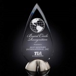 Customized Apogee Award - Acrylic/Satin Nickel 11"