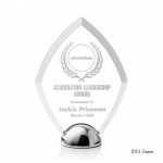 Diamond Hemisphere - Acrylic/Silver 6" with Logo