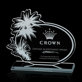 Customized Tropics Award - Starfire 8" Wide  Customized Tropics Award - Starfire 8" Wide