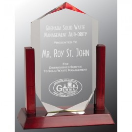 Clear Royal Crown Acrylic Award (9") with Logo