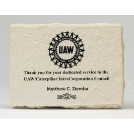 Limestone Textured Plaque (5"x7") with Logo