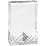 Laser-etched 3 1/2" x 5" Silver Apex Mirage Acrylic