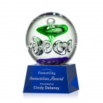 Personalized Aquarius Award on Robson Blue - 4" Diam