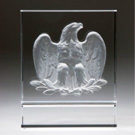 Majestic Eagle Crystal Award in Three Elegant Colors with Logo
