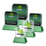 Flamborough VividPrint Award on Base - Green with Logo
