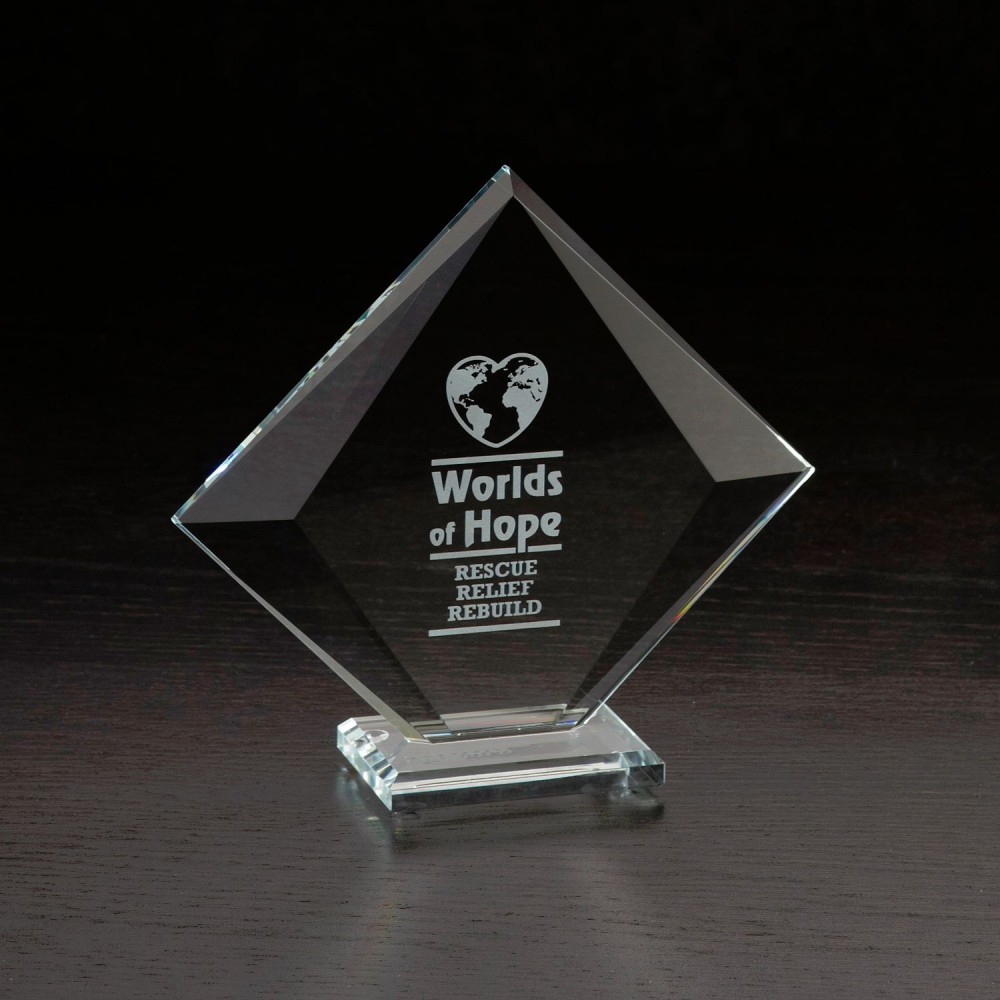Vision Small Glass Award with Logo