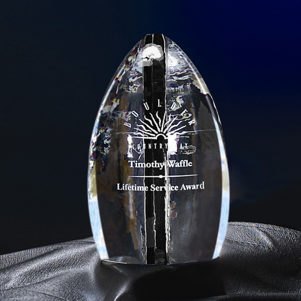 9" Solitude Crystal Award w/Black Accent Logo Imprinted 9" Solitude Crystal Award w/Black Accent Logo Imprinted