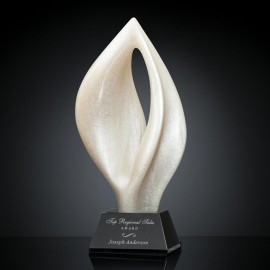 Personalized Oberon Award - Pearl/Black 12"