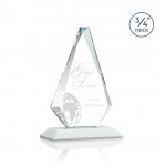 Laser-etched Windsor Award - Starfire/White 8"