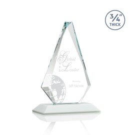 Laser-etched Windsor Award - Starfire/White 8"