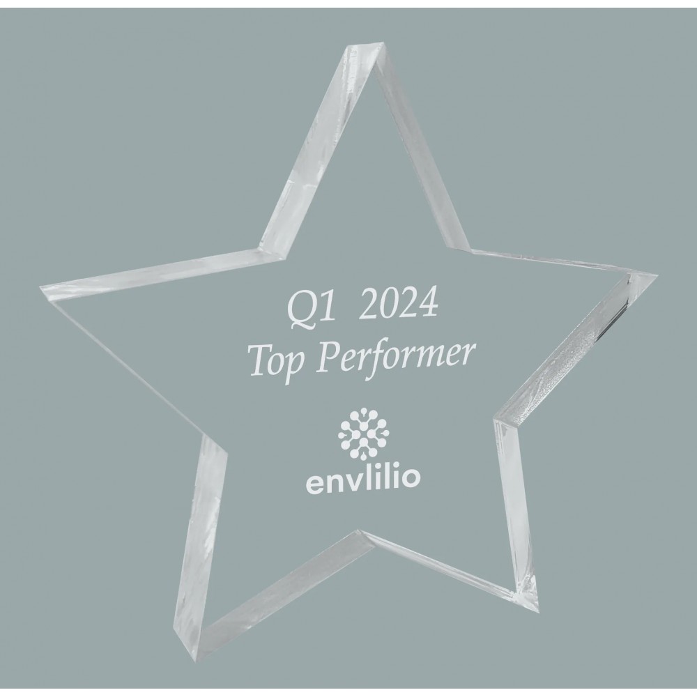 Customized 1" Star Shape Laser Etched Award Customized 1" Star Shape Laser Etched Award