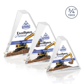 Logo Branded Mosaic Triangle VividPrint Award - Gold